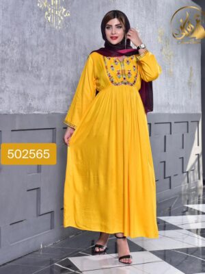 پیراهن نخی سوزن دوزی طرح جانان